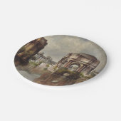 Vintage Malerei des Kunstpalastes Pappteller (Schrägansicht)