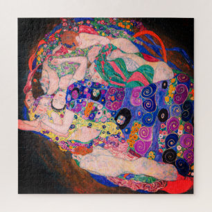 Vintage Malerei "Die Jungfrau" von Gustav Klimt Puzzle
