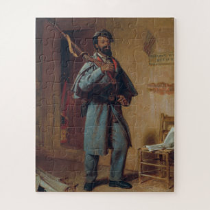 Vintage Malerei ein bisschen Kriegsgeschichte: Der Puzzle