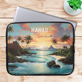 Vintage Malerei Hawaii Beach Tropical Paradise Laptopschutzhülle