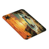 Vintage Malerei Hawaii Beach Tropical Paradise Magnet (Rechte Seite)