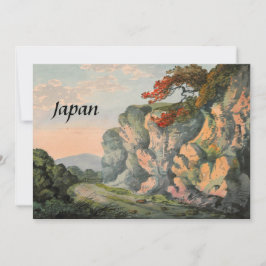 Vintage Malerei Japan Landschaft Souvenir Karte