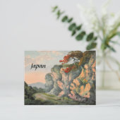 Vintage Malerei Japan Landschaft Souvenir Postkarte (Stehend Vorderseite)