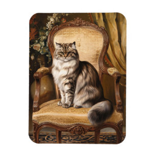 Vintage Malerei mit Perserkatzen, Regal Persian Ar Magnet