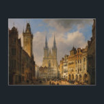 Vintage Malerei Prag Stadtbesichtigung Tschechien Postkarte<br><div class="desc">Ein Vintages Bild von Prag. Ivo Ambros Vermeersch - Prag Altstädter Ring 1843 Genießen Sie das Versenden dieser Karte mit dem Bild der Hauptstadt der Tschechischen Republik!</div>