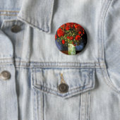 Vintage Malerei Van Gogh blüht Vasen-Blumen Button (Beispiel)
