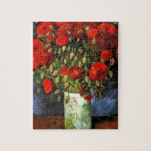 Vintage Malerei Van Gogh blüht Vasen-Blumen Puzzle (Vertikal)