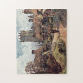 Vintage Malerei von Godshill, Isle of Wight Puzzle (Vertikal)