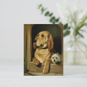 Vintage Malerei: Würde und Unnachgiebigkeit Postkarte (Stehend Vorderseite)