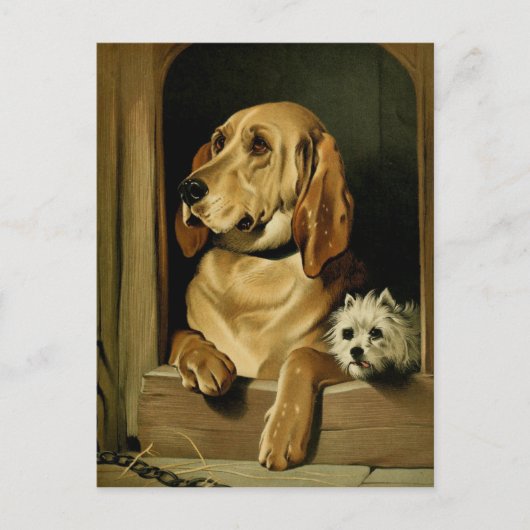 Vintage Malerei: Würde und Unnachgiebigkeit Postkarte (Vorderseite)