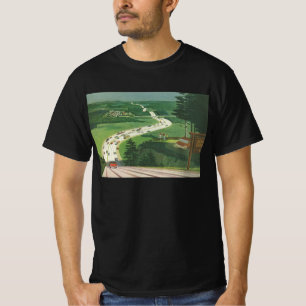 Vintage malerische amerikanische Autobahnen, Auto- T-Shirt