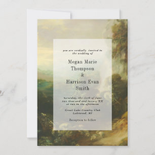 Vintage malerische Landschaft Hochzeitseinladung Einladung