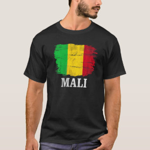 Vintage-Mali-Flagge für Malier T-Shirt