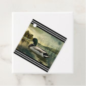 Vintage Mallard Duck Weathered Postcard Geschenkanhänger (Beispiel)