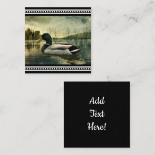 Vintage Mallard Duck Weathered Postcard Mitteilungskarte