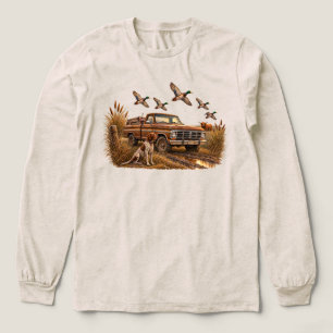 Vintage-Mallard-Entenjagd-Pickup-Truck-Hund Tri-Blend Shirt