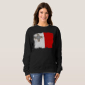 Vintage Malta Flag Maltese Independence Day Sweatshirt (Vorne ganz)