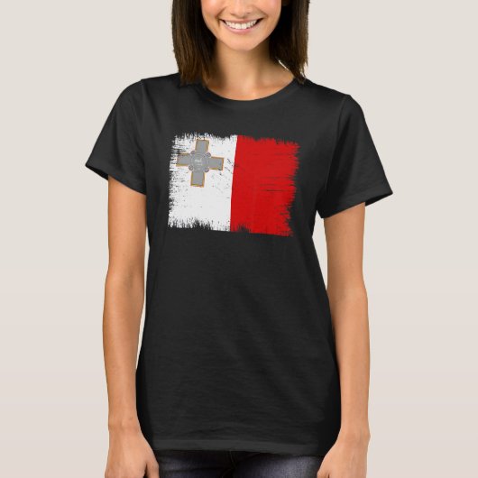 Vintage Malta Flag Maltese Independence Day T-Shirt (Vorderseite)