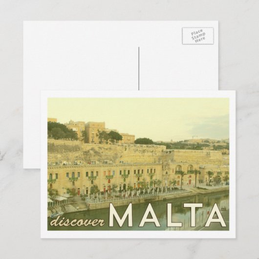 Vintage Malta Postkarte (Vorne/Hinten)