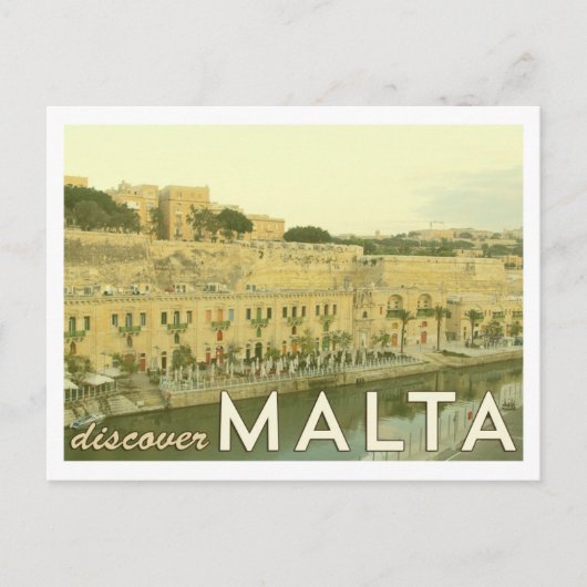 Vintage Malta Postkarte (Vorderseite)