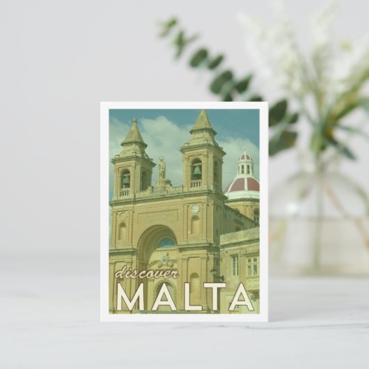 Vintage Malta Postkarte (Stehend Vorderseite)