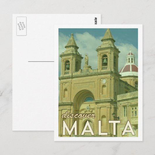 Vintage Malta Postkarte (Vorne/Hinten)