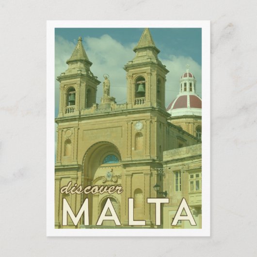 Vintage Malta Postkarte (Vorderseite)