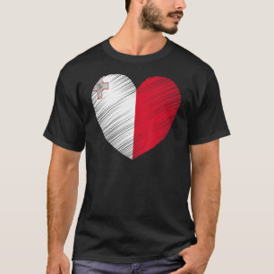 Vintage maltesische Flag Prix Support Maltesisch T-Shirt