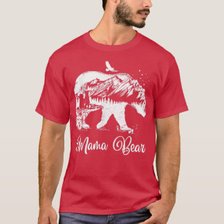 Vintage Mama Bear Funny Mother Camping T-Shirt