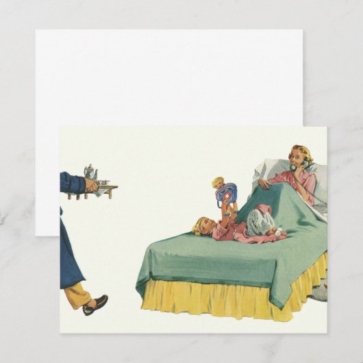 Vintage Mama Frühstück im Bett (Vorne/Hinten)