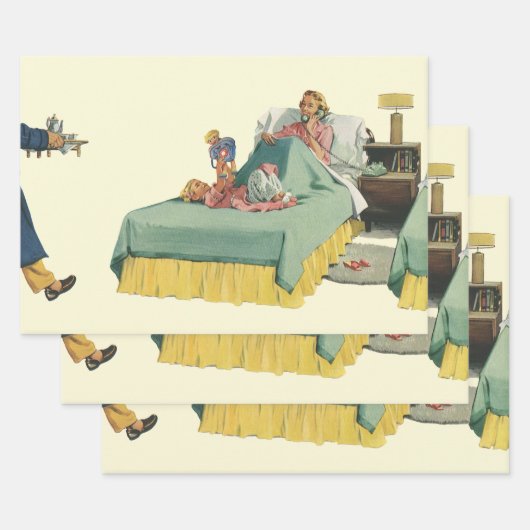 Vintage Mama Frühstück im Bett Geschenkpapier Set (Set)