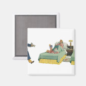 Vintage Mama Frühstück im Bett Magnet (Vorderseite/Rückseite)