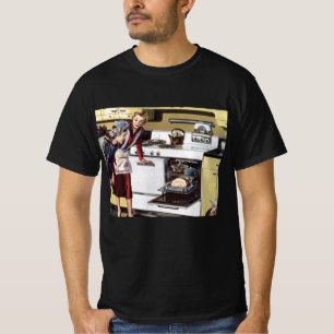 Vintage Mama in der Küche Kochen und Osterbrunnen T-Shirt