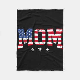 Vintage Mama Muttertag Amerikanische Mama USA Flag Fleecedecke
