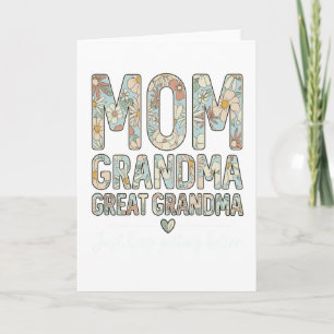 Vintage Mama Oma Ur-Oma Familienliebe Karte