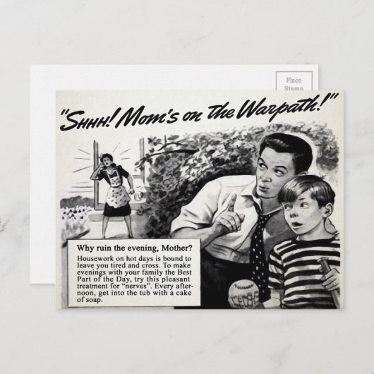 Vintage Mama Seifenwerbung Postkarte (Vorne/Hinten)