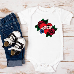 Vintage Mama Tattoo Baby Bodysuit Strampler