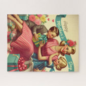 Vintage Mama und Kinder Muttertag 520 Stück Puzzle (Horizontal)