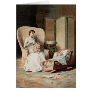 Vintage Mama von der Tageskarte ihrer Mutter