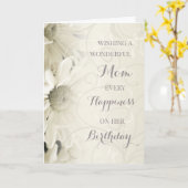 Vintage Mama Weiße Blume Geburtstag Karte (Gelbe Blume)