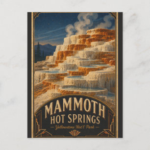 Vintage Mammoth Hot Springs Yellowstone Park Postkarte