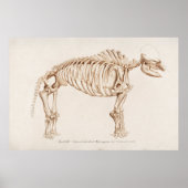 Vintage Mamoth-Illustration Poster (Vorne)