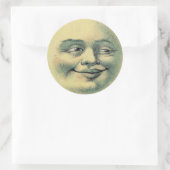 Vintage Man in the Moon Aufkleber (groß) (Tasche)