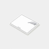 Vintage-Manatee-Zeichnung Post-it Klebezettel (angewinkelt)