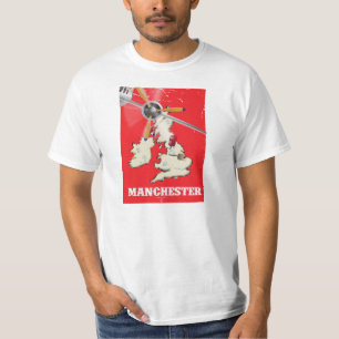 Vintage Manchester Reiseplakat T-Shirt