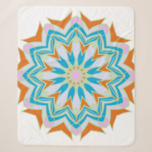 Vintage Mandala, Florales Mandala. Orientalisches Sherpadecke