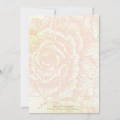 Vintage Mandarine Orange Rose Einladung zur Hochze (Rückseite)