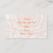 Vintage Mandarine Orange Rose Visitenkarte (Rückseite)