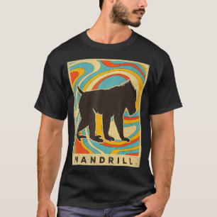 Vintage Mandrill Liebhaber Tier Retro-Stil  T-Shirt