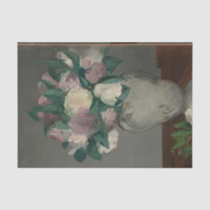 Vintage Manet Painting Peonies in Vase Seidenpapier